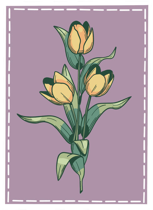Tulips, Digital Drawing, 2023