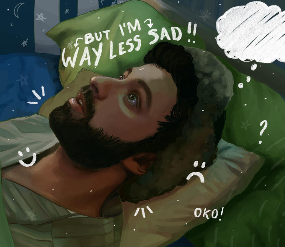 Way Less Sad, Digital Painting, 2022