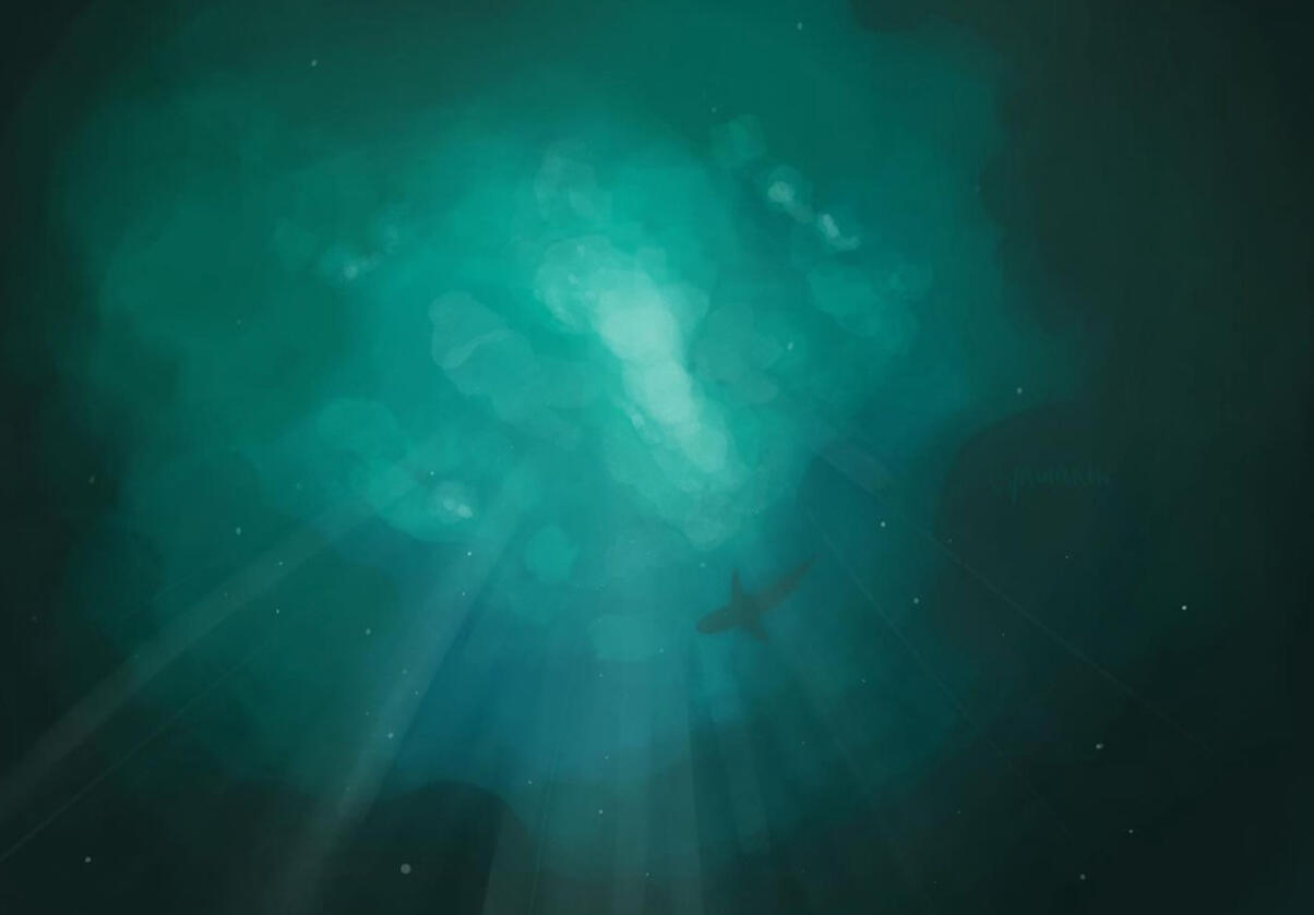 sea, digital painting, 2020